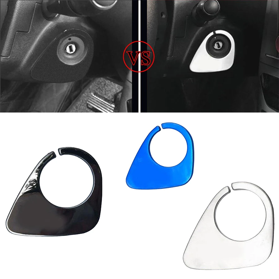 In Acciaio Inox Auto Accensione Portachiavi Decorazione Copertura Trim Paillettes Per Peugeot 308 408 508 3008 Accessori Auto