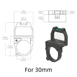Vector Optics Quick-Flip Turret Mark Magnifier Mount with Bubble Level (SCTR-01)