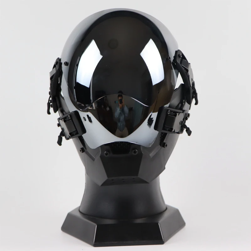 

Cybepunk Mask Cosplay , Futuristic Helmet Cybepunk Techwear, Cybepunk Black Helmet Costume Accessory