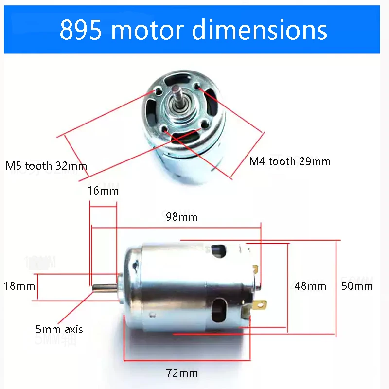 Motor DC 795 Eje 5mm Alta Potencia 12V-24V DC - Electronilab