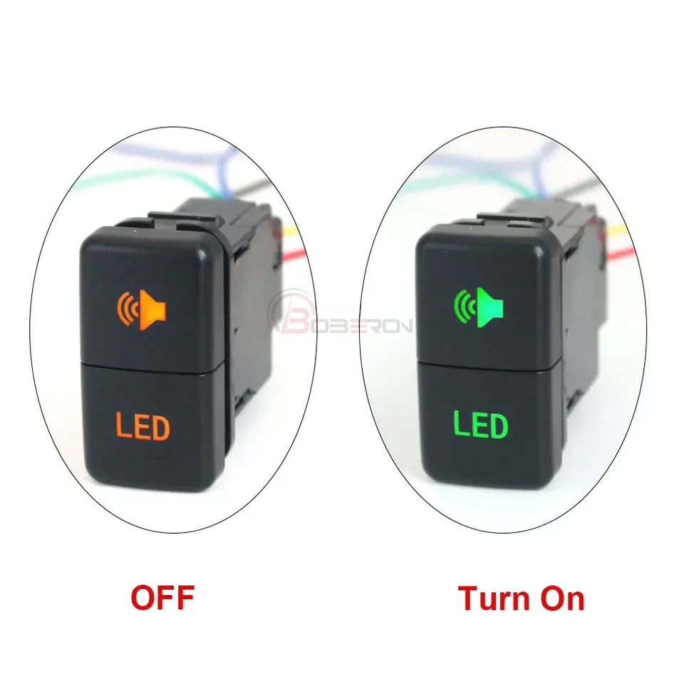 1Pc Car LED Light DRL Power Horn Mirror Heating Garage Door Double