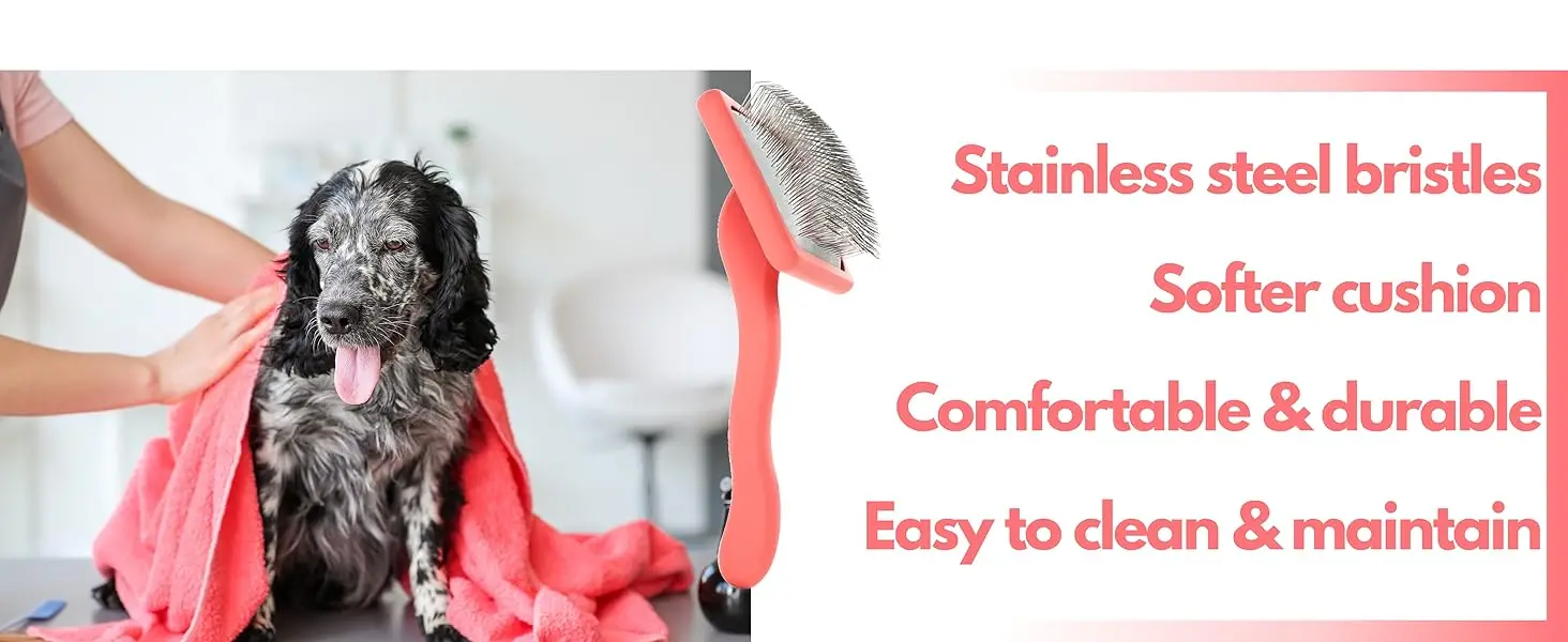 Flying Pawfect Pet Slicker Brushes are Ideal for Professional Groomers and Ergonomic