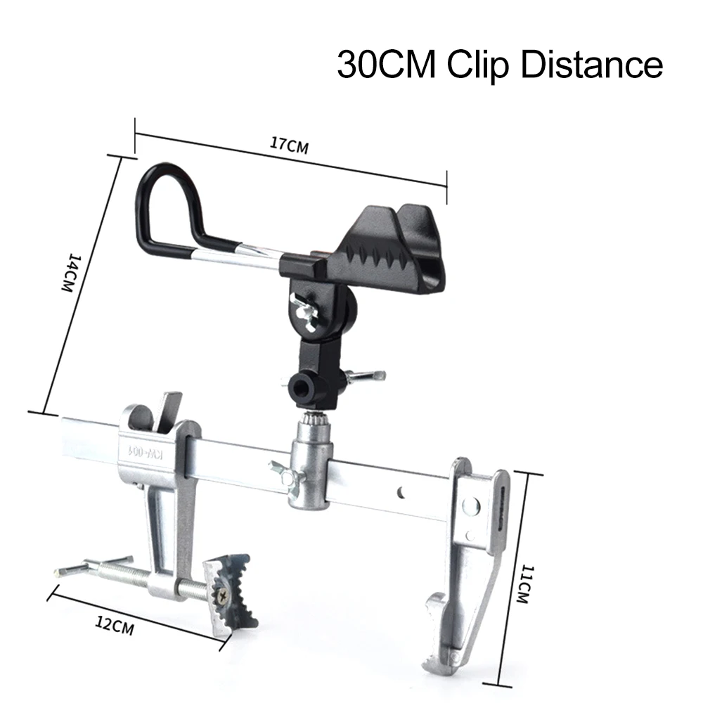 Fishing Rod Bracket Fishing Support Rod Holder Temperature Resistance Fishing Support Heavy Duty Metal Universal Clamp-On Boat D