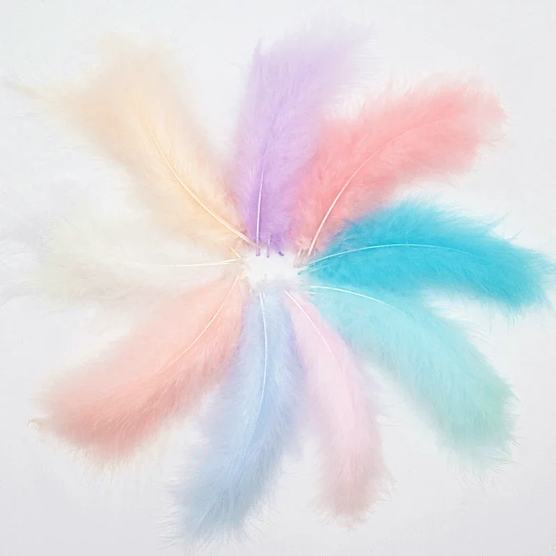 50 Pcs Feathers 10-15cm Turkey Plume 4-6 Inches Chicken Feather For Wedding Dress Decoration Mixed Color Feathers Craft Feathers Natural Feathers Turkey Feathers