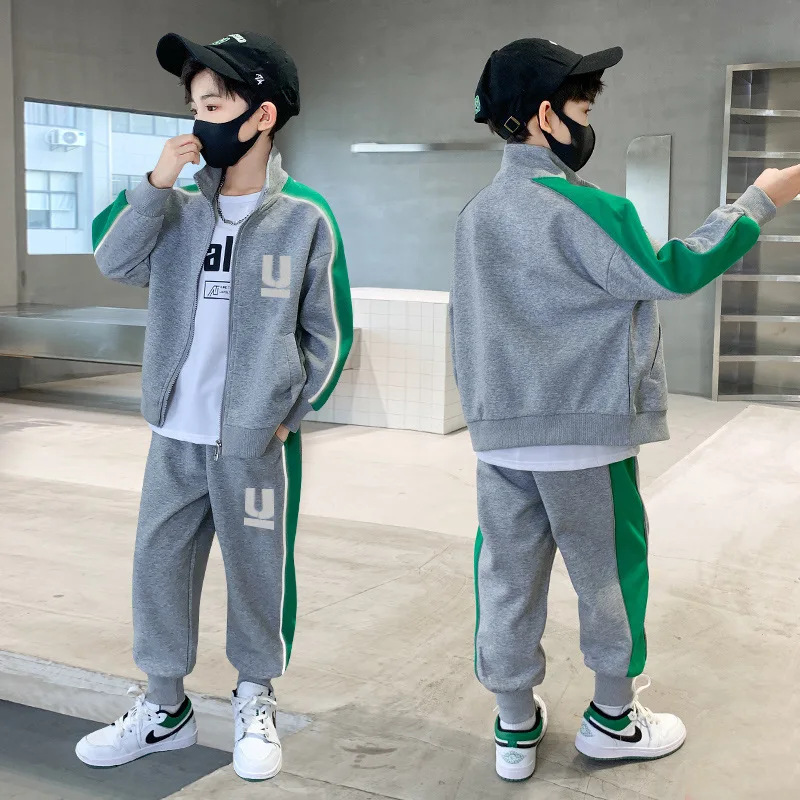 

Boys Clothes Set Teenagers Letter Jacket+Pant 2pcs Outfits 2023 Spring Autumn 3 To 14Yrs Children's Casual Tracksuits Clothing