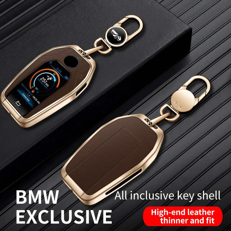 

Car Key Case Cover For BMW 1 3 5 series 320li 325li 520 Key Shell Key Keychain Remote Key Cover Alloy Car Accessories