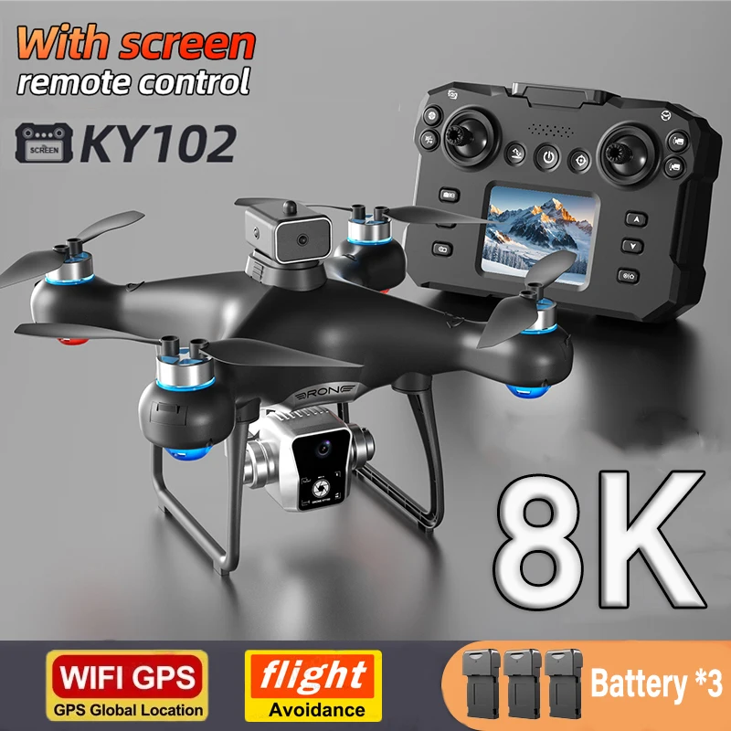 Drone KY102 8K GPS Moteur Brushless 40min Vol