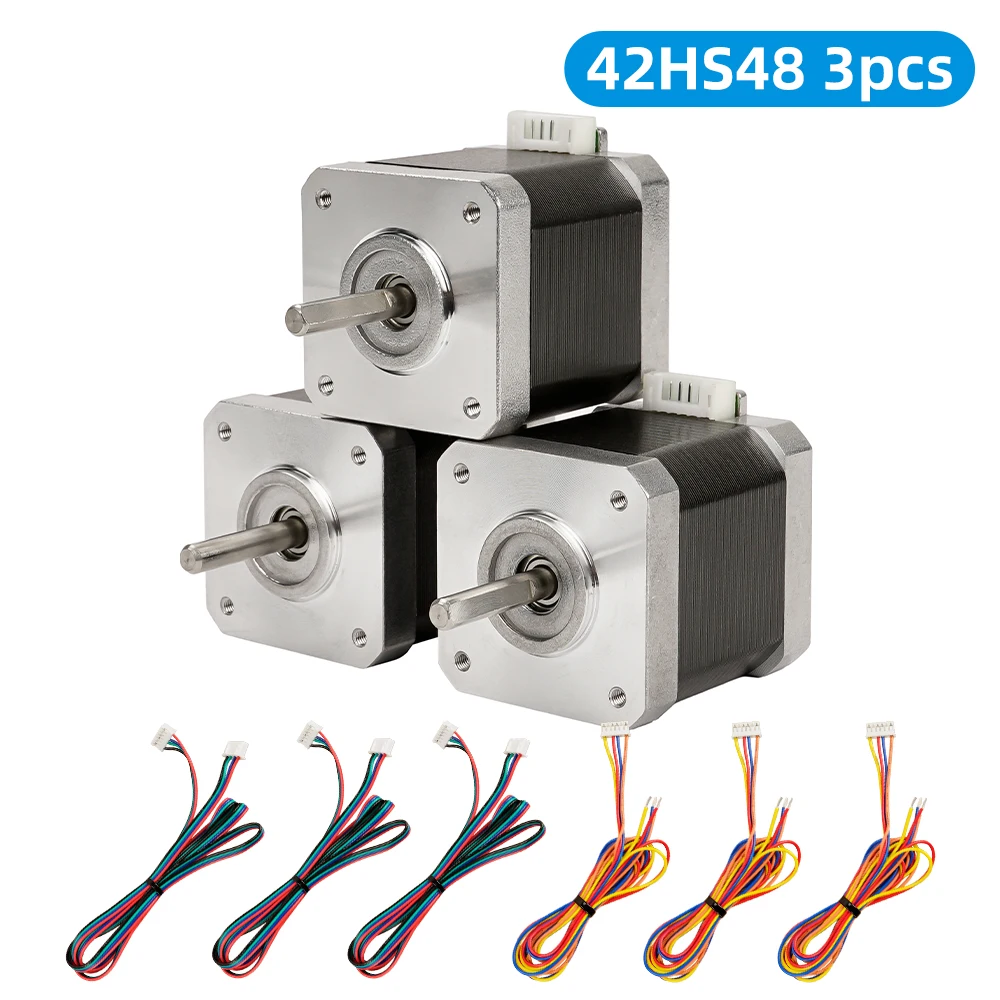 Nema 17 42 Motor de Passo 42 Motor 4.5kg.cm Eixo Simples 42hs48 para Impressora 3d Impressão 1.2a Eixo em Forma d 48 mm