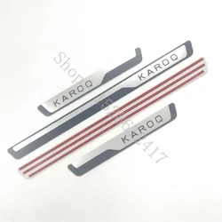 Enhanced Door Sill Scuff Plate Protectors - Premium Car Accessories (Silver)