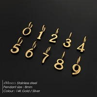 EManco – pendentifs numériques en acier inoxydable, éléments numériques de Style moderne, fabrication de colliers, Bracelets, bijoux à faire soi-même 2