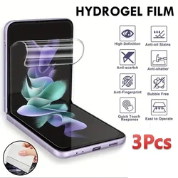 3 - Pack HD Hydrogel Film Screen Protectors for Samsung Galaxy Z Flip Series - Soft Protective Films (For Samsung Z Flip5)
