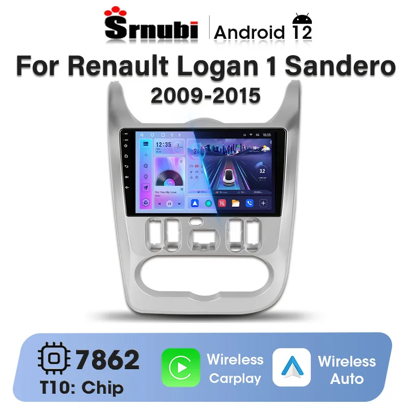 

Wireless Carplay Android 2Din Car Radio Multimedia for Lada Largus Renault Logan 1 Sandero 2009-2015 Dacia Duster Navigation GPS