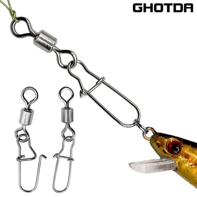 Rolling Swivel Quick Connect Lure Keeper 25pcs Stainless Steel Strong  Connection