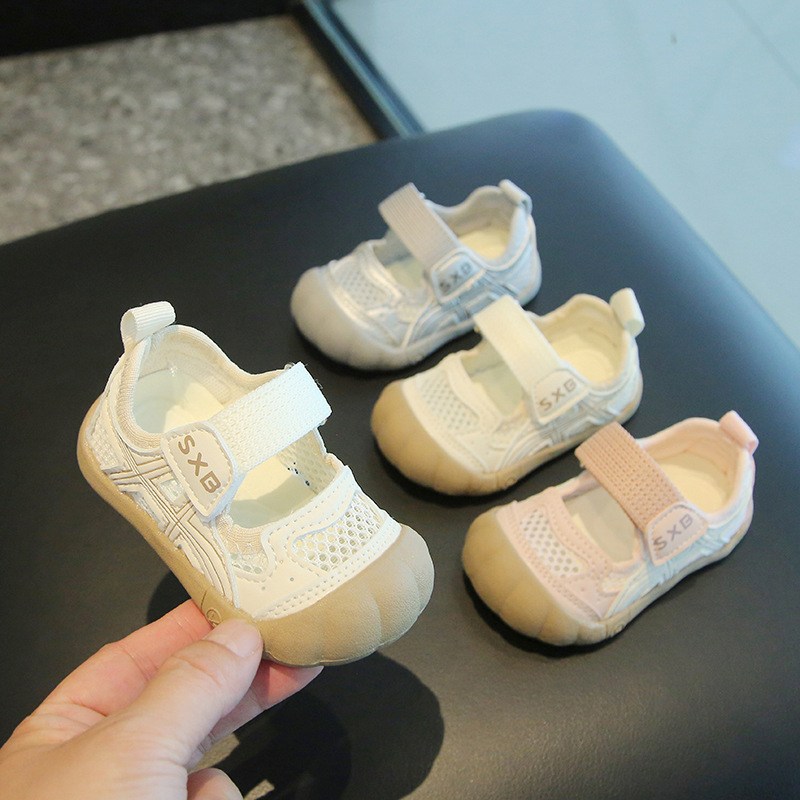 2026 Kids'Casual Shoes Toddler Mesh Fashion Summer Outdoor Shoes For Childrens Soft Bottom Breathable Anti-slip White Size 16-26