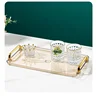 Rectangular Tray, Light Luxury European Style Household Tea Cup, Water Cup, Tea Plate, Plastic Handle Plate In Beauty Salon 5