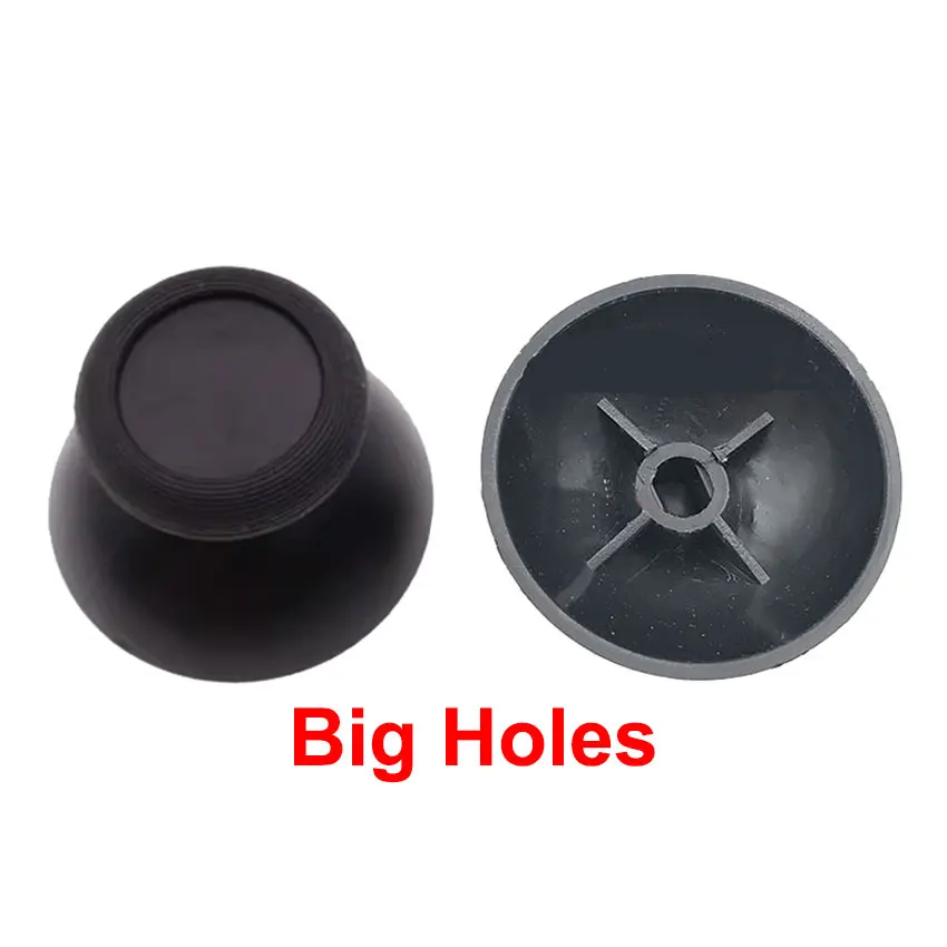 JCD 2 Pieces 3DS Analog Joystick Black Small Hole Mushroom Hat Thumb Sticks Rocker Caps For Switch Pro Controllers