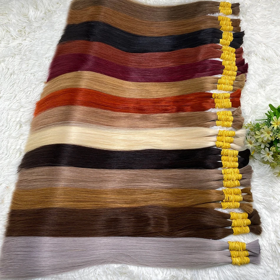 Straight Human Hair Bundels No Weft Natural Black 10A 12A Indian Hair for Women Brazilian Remy for Salon 100g