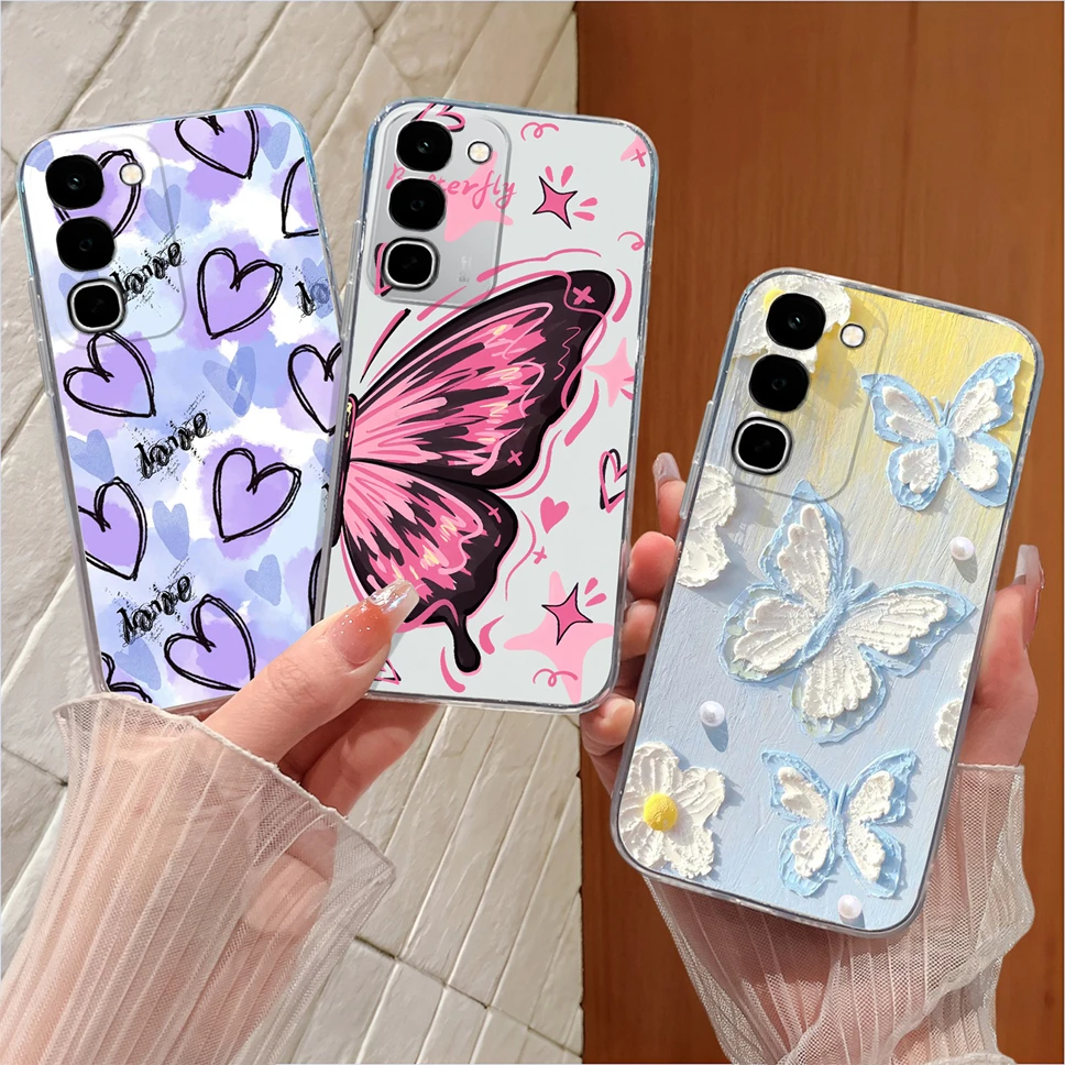 Cute Cartoon Clear Soft TPU Silicone Shockproof Phone Case - Anti-Slip Cover