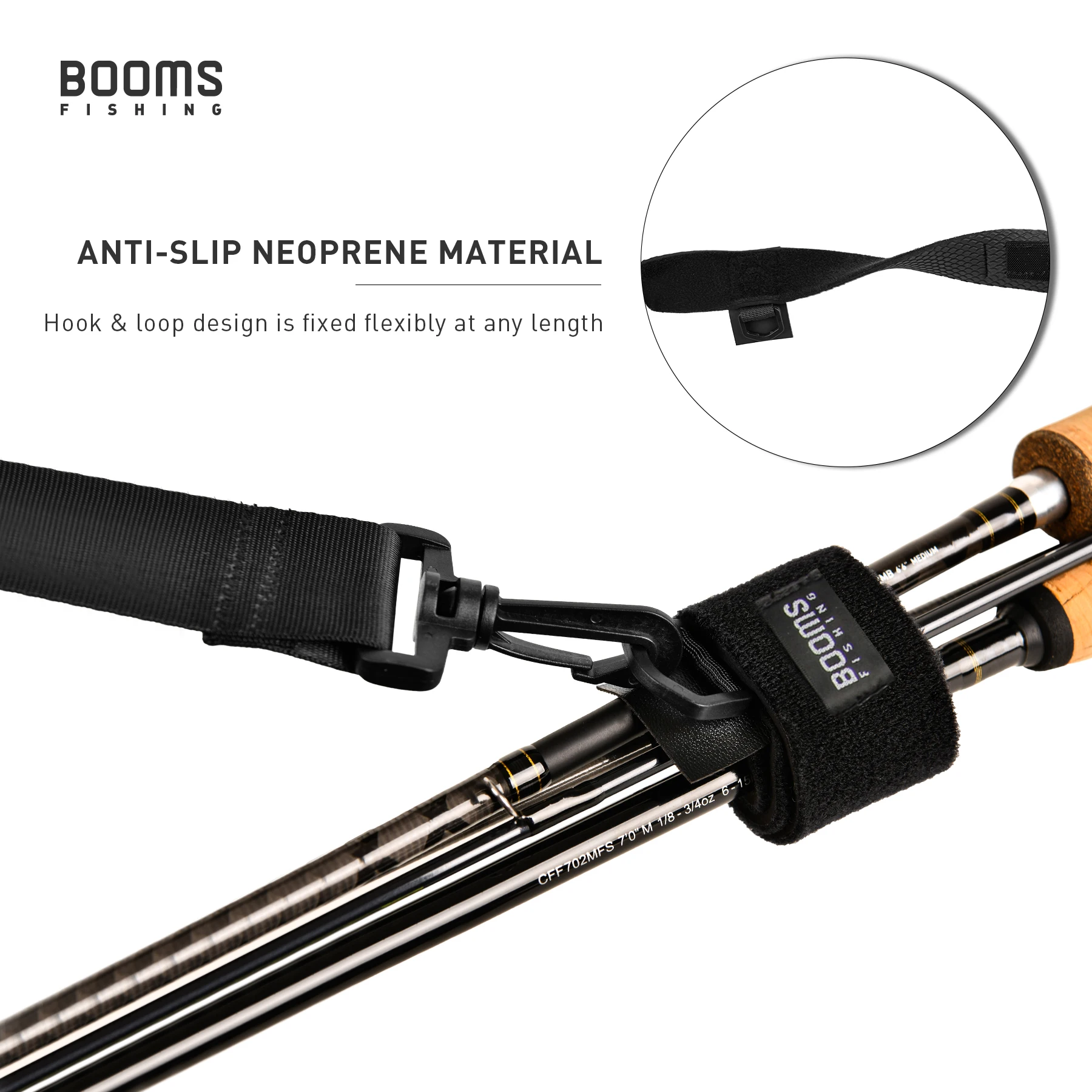 Fishing Rod Carrying Strap with Shoulder Sling and Security Features
