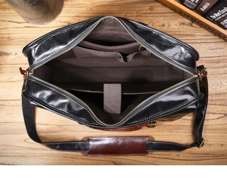 PNDME Modedesigner handgemachte pflanzlich gegerbte Rindsleder Männer Frauen Aktentasche Business echtes Luxus Leder Laptop Handtasche – Detail 21