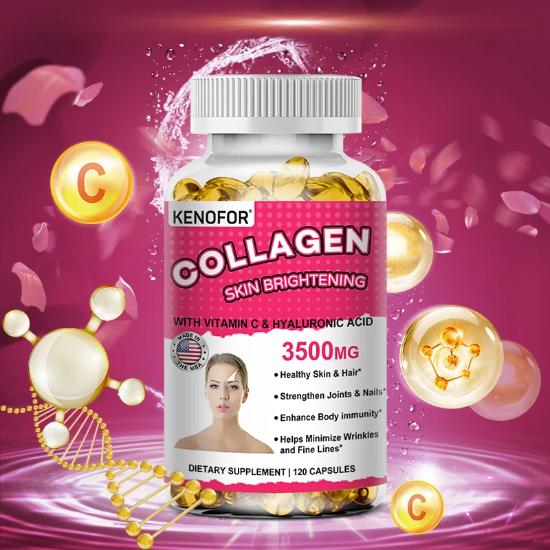 

Glutathione Whitening Supplement - Collagen Antioxidant, Immune Support, Beauty Capsules