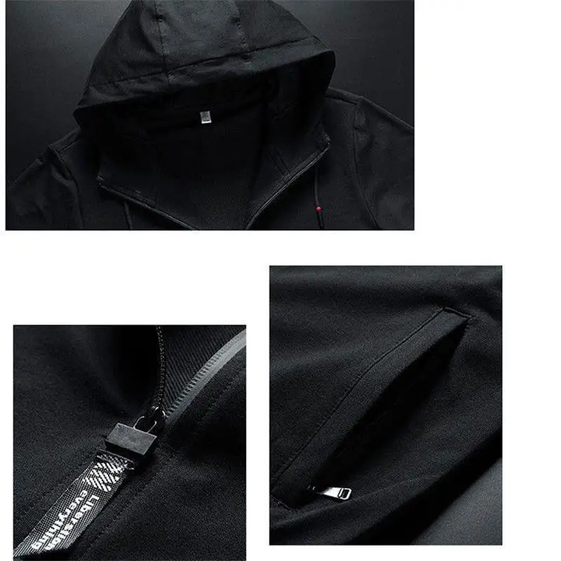 Men's Winter Tracksuit Set Solid Color Hoodies and Drawstring Sweatpants Loose Fit Leisure Sportswear Suit