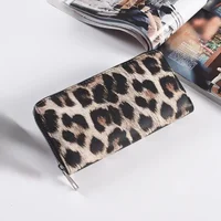 Leather Women Wallet Classic Leopard Animal Print Long Wallets Female Cards Holder Clutch Bag Fashion Ladies Purses 1