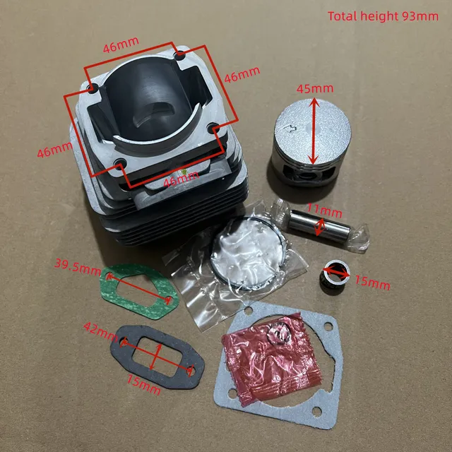 Kit Pistone Per Motosega 5200 52CC - Set Anelli E Perno Per Riparazione Motore - Foto 5