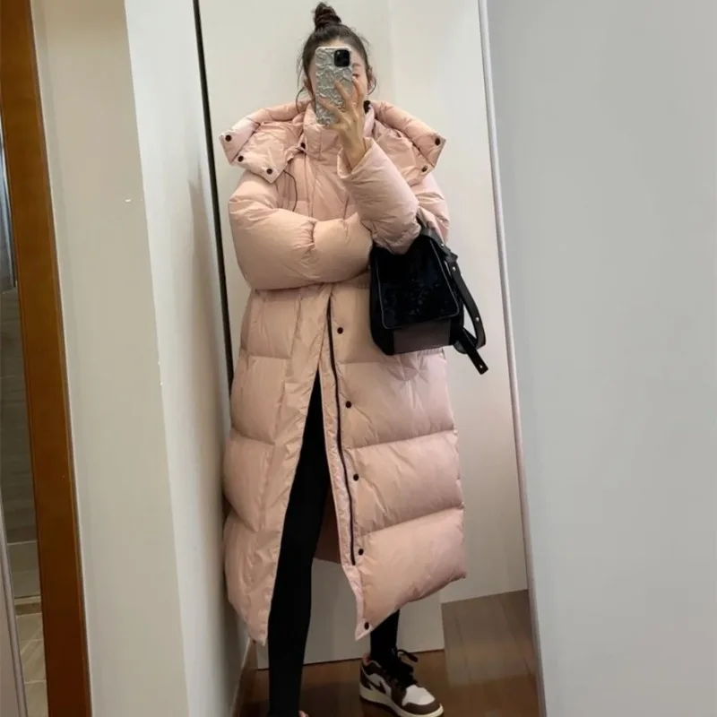 

2023 New Women Down Cotton Coat Winter Jacket Female Long Windbreak Parkas Loose Hooded Outwear Thicken Warm Large Size Overcoat