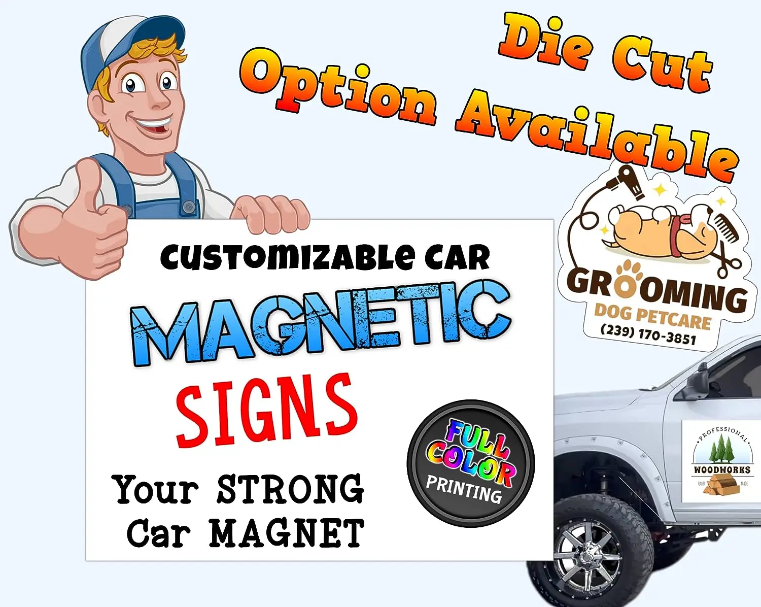 Gestanztes benutzer definiertes Automagnet-Logo | personal isiertes Logo für Ihren PKW LKW | Fördern Sie Ihren Geschäfts fahrzeu – Detail 4