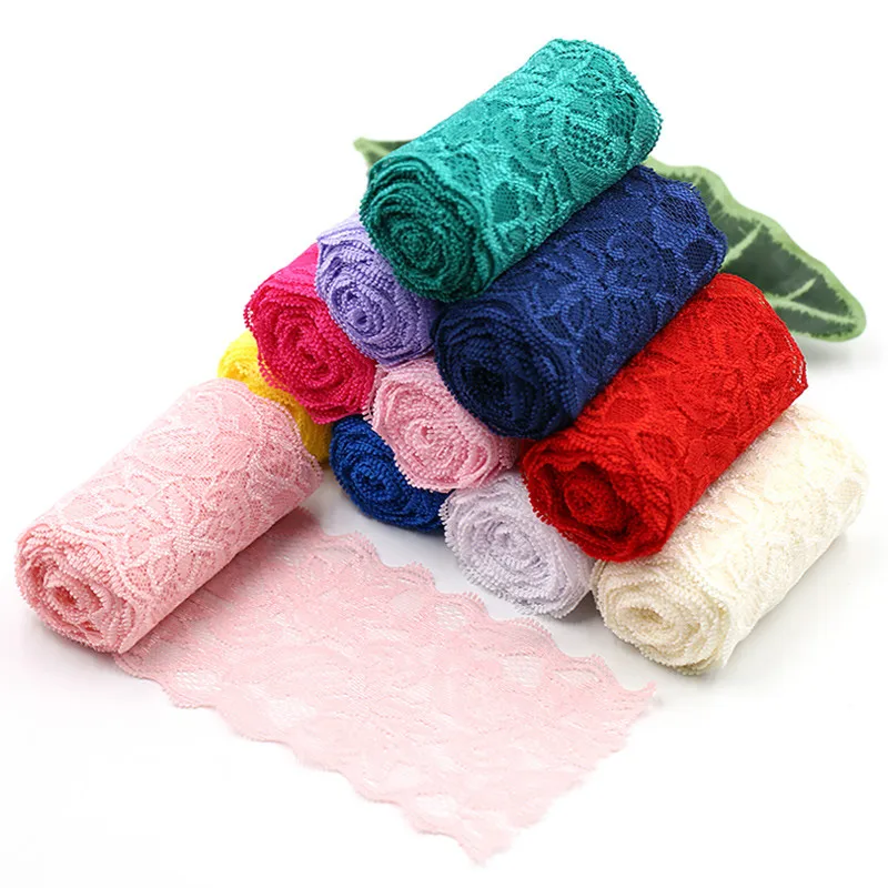 8cm Spandex Lace Elastic Crafts Sewing Ribbon Stretch Lace Trimming Fabric Knitting Material DIY Garment Accessories lace fabric lace ribbon lace garment accessories lace sewing supplies lace accessories lace sewing accessories