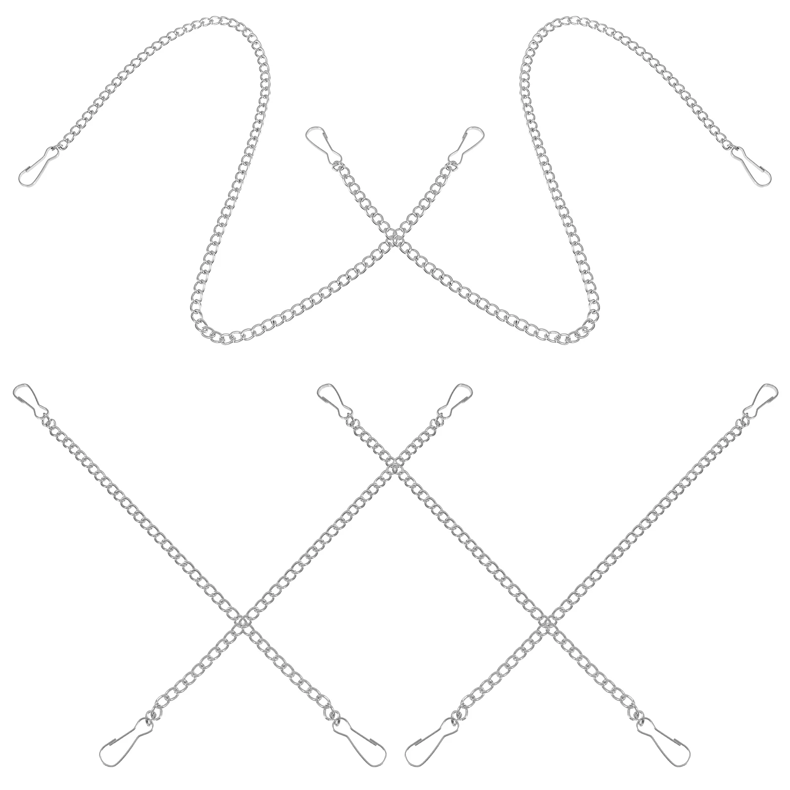 6 Pcs Tag Chain Plant Hangers Metal Chain with Hooks Picture Hardware Accessories