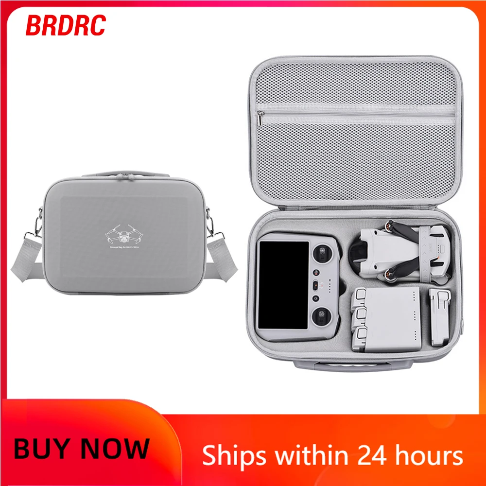 BRDRC Storage Bag DJI Mini 3/3 Pro Drone Carrying Case Portable Handbag RC/RC N1 Remote Controler Box Shoulder Bag drone accessories drone storage bag dji case drone case