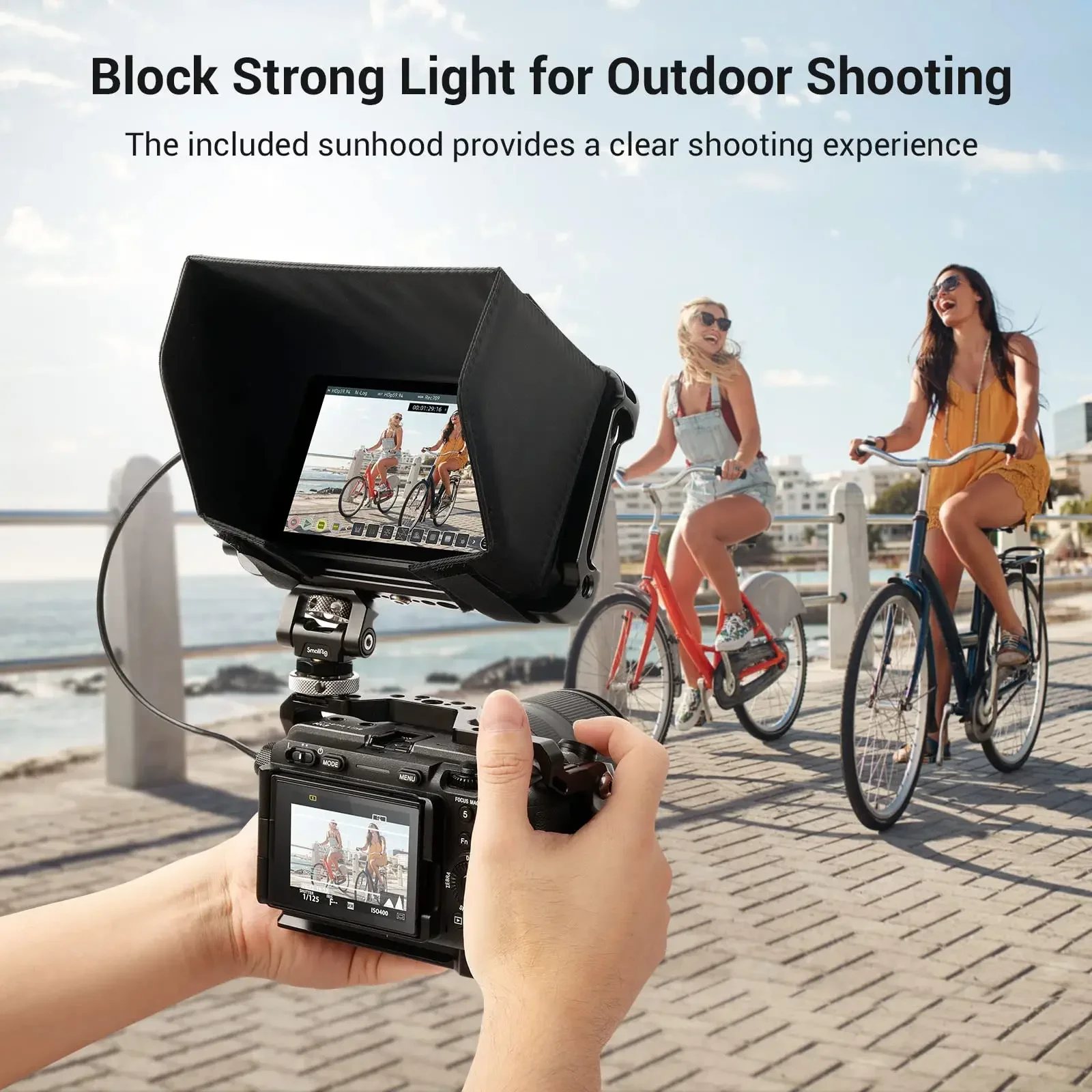 SmallRig Monitor Cage Kit for Atomos Ninja V/Ninja V+with Cage Sunhood Screen Pr