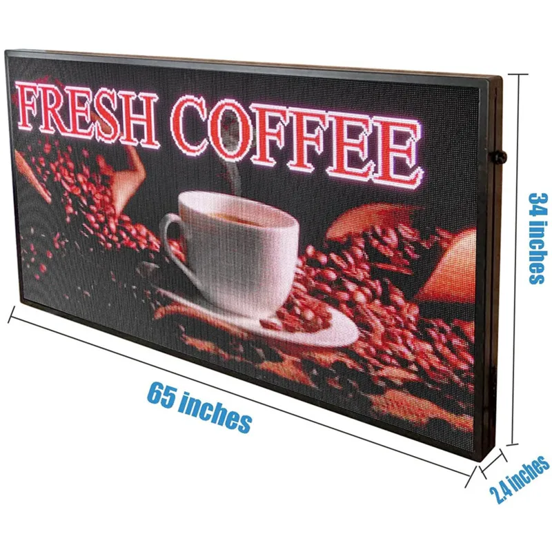 66x34 Inch P5 Outdoor LED Display, Waterproof WiFi USB Programmable Full Color Video Board for Shop 3
