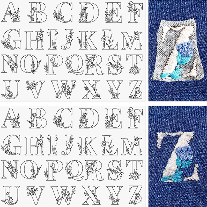 Embroidery paper water soluble stabilizer for embroidery stick and stitch embroidery paper tear away stabilizers with flower patterns