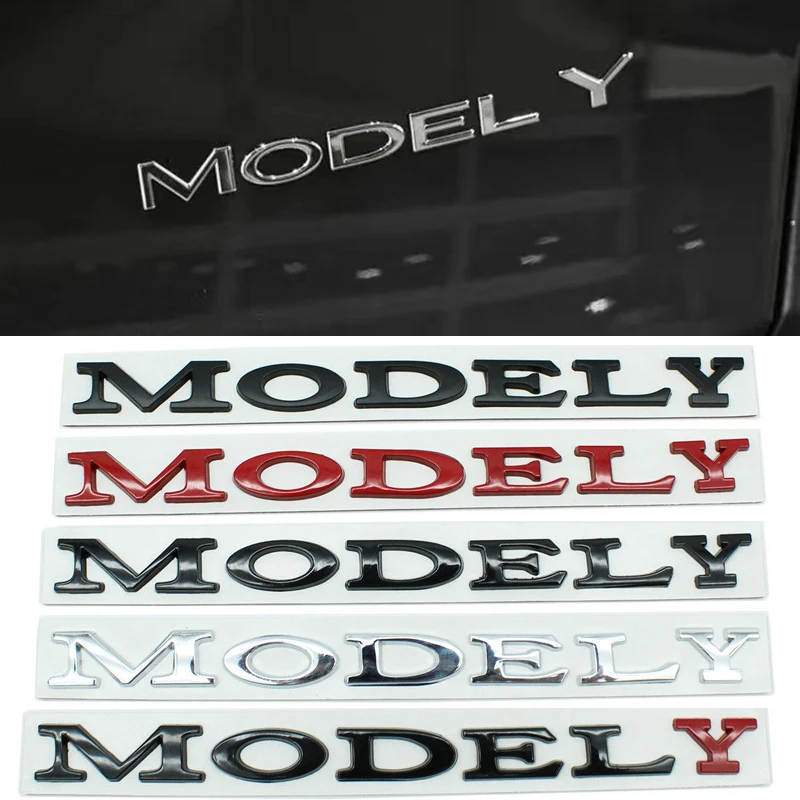 

Model Y Logo Sticker for Tesla ModelY Creative Letter Stickers Tail Trunk 3D Zinc Alloy Emblem Badge Styling Car Modification