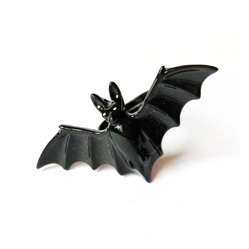 Gothic Bat Ring Punk Flying Bat Metal Adjustable Women Jewelry Festival Cosplay Gift Boys Girls Halloween Accessories finger ring animal ring