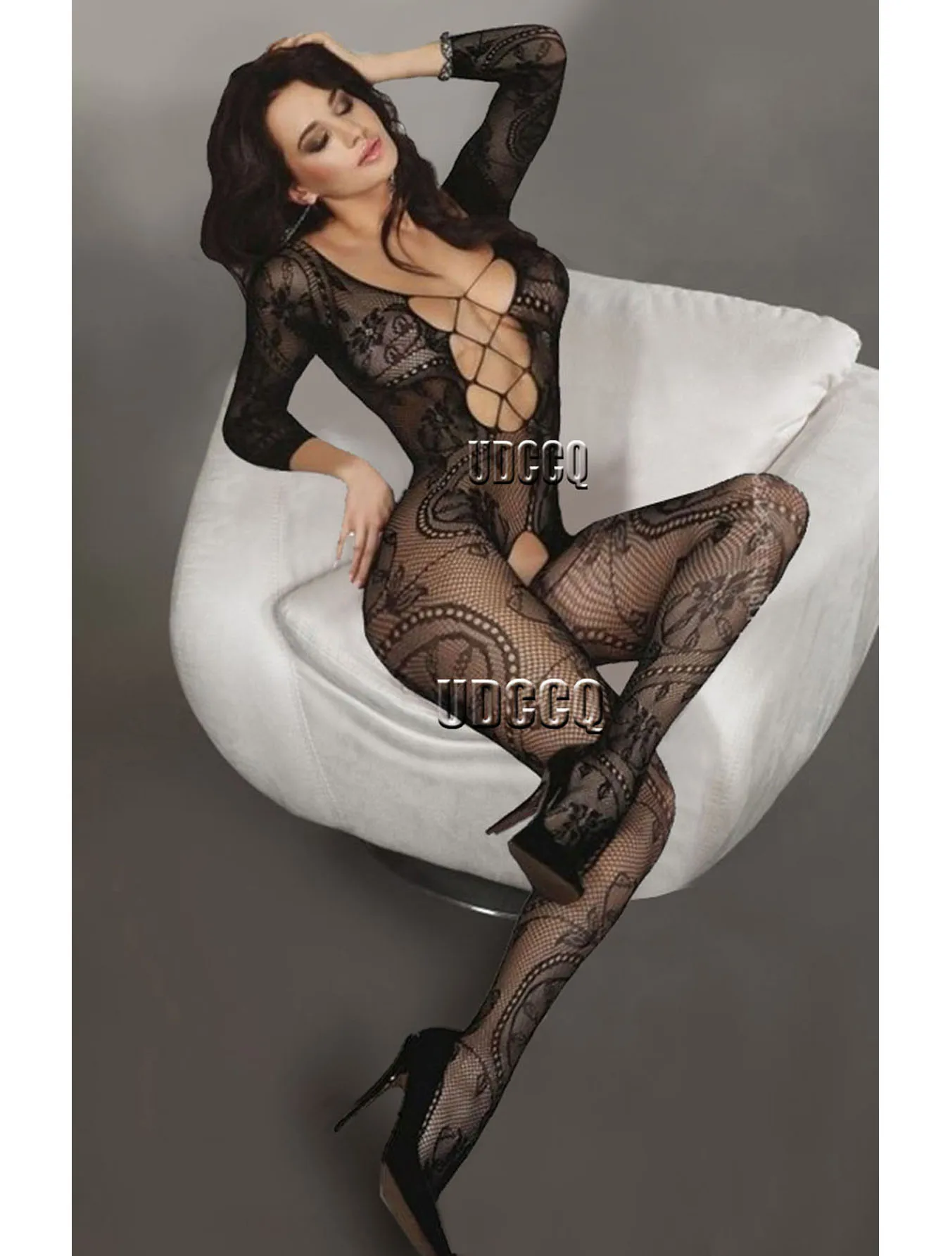 Sexy Lingerie Women Underwear Babydoll BODYSUIT Mesh Floral Body Stocking Intimate Catsuit Bodysuits Valentine dress