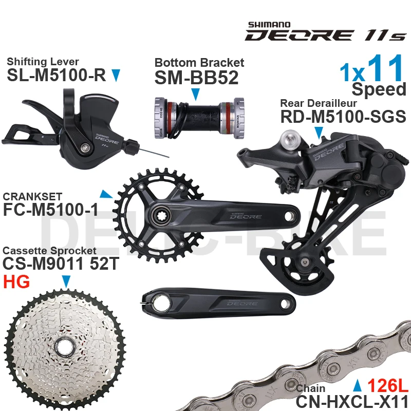 SHIMANO シマノ M5100 DEORE 11s コンポセット シマノ DEORE（ディオーレ）RD-M5100-SGS リアディレーラー