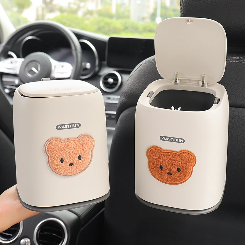 

New Arrival Cartoon Car Interior Ornaments Umbrella Storage Bin Hanging Seat Back Multifunctional Garbage Car Storage Box Trash
