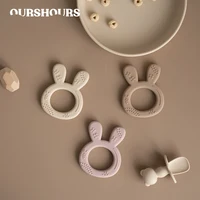 Cartoon Rabbit Shape Soft Silicone Teethers for Babies Sensory Teething Toys BPA Free Infant Chewing Molar Toy Baby Accessories 1
