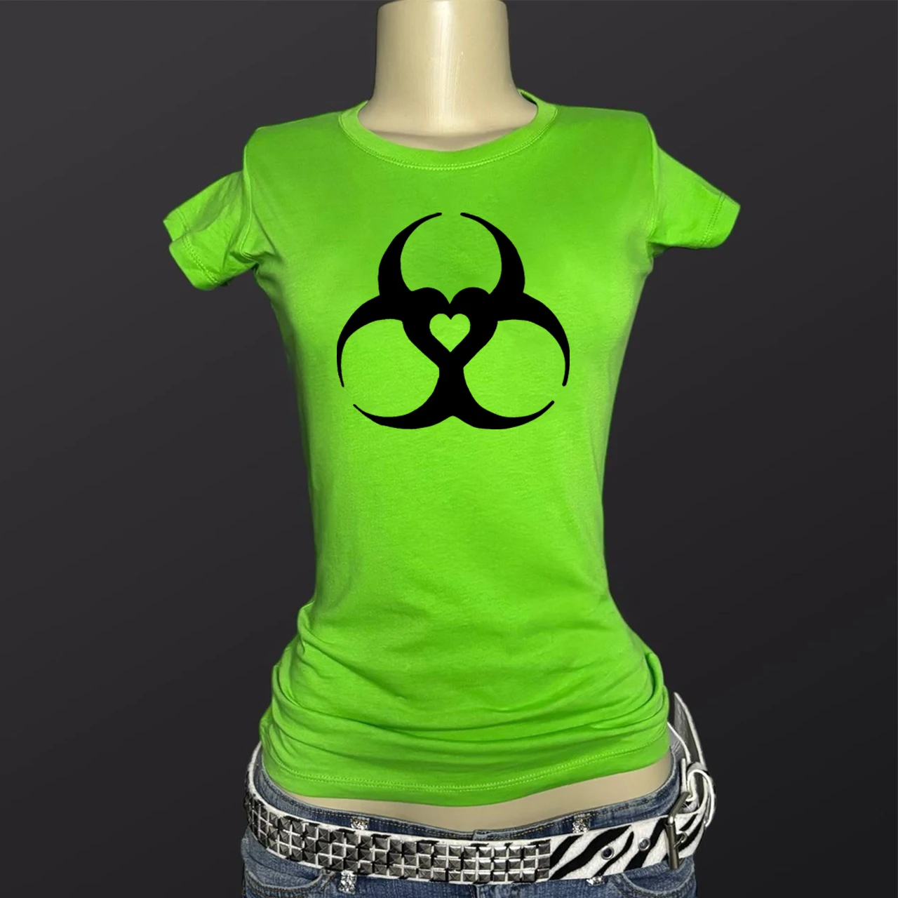 2000er Vintage Damen Crop Top Punk Streetwear Slim Ästhetischer Grafikdruck Grunge Y2k Kleidung Goth Emo Baby Tees Damen Tops 90er