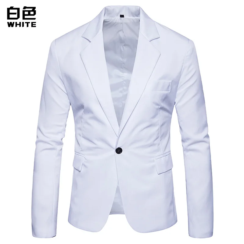 

Men's Solid Color Suit Thin Casual Top