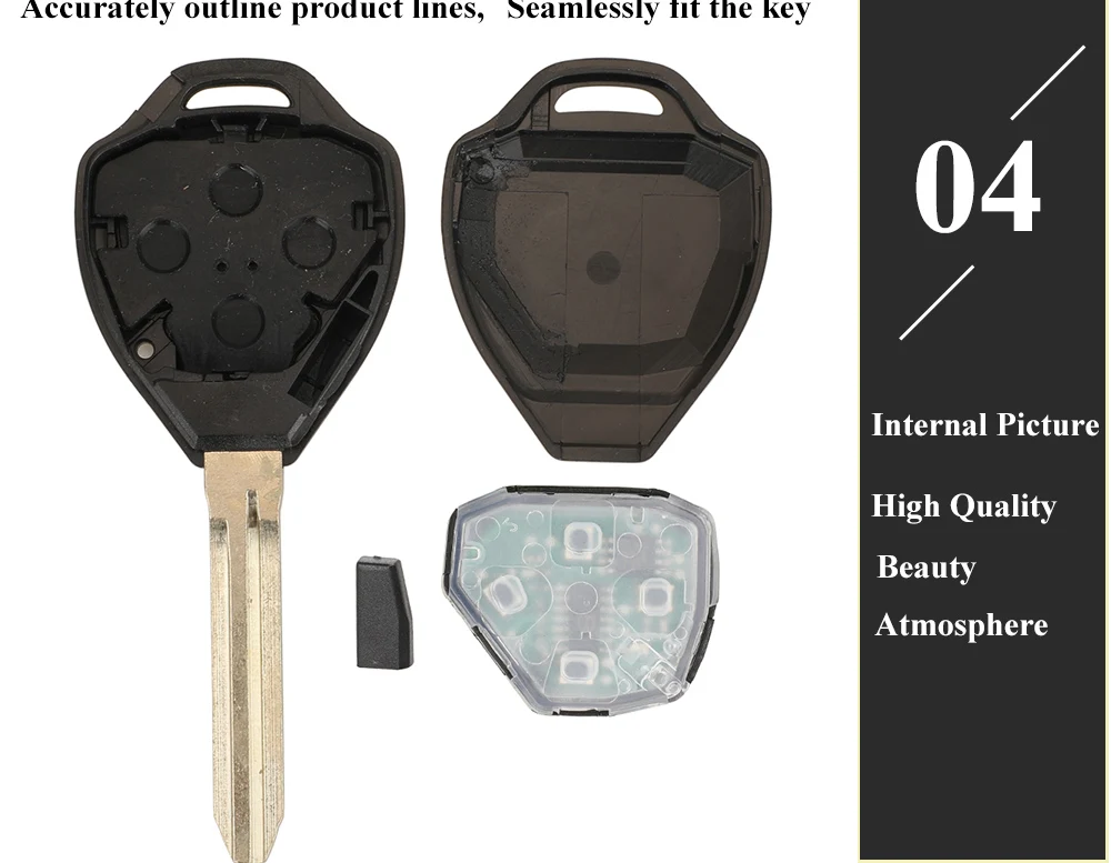 Keyforkess 314.3MHz 4D67 Chip telecomando chiave auto per Toyota Alphard 2005 2006 2007 2008 2009 4 pulsanti chiavi Fob 44010 - S1fcc5a25006e4fd2a4c97aec4dbb6836m