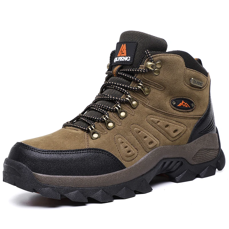 Large Size 48 Outdoor Non-Slip Hiking Boots with Warm Fur Lining