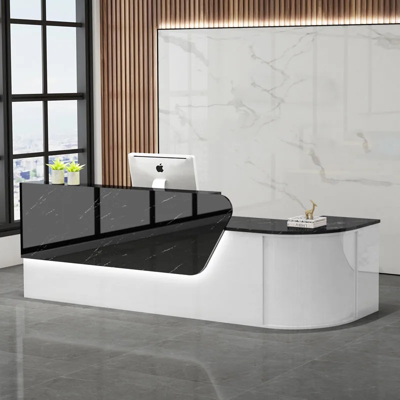 

White Lectern Reception Desk Podium Modern Office Laudry Cabinet Register Shop Counter Bar Checkout Kassentisch Shop Furniture