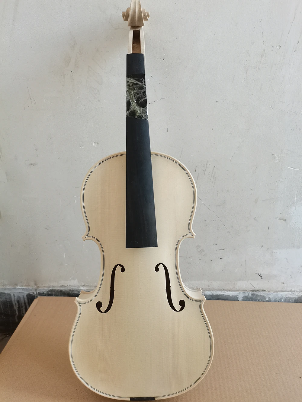 Acoustic Violin Stradivarius 1715 4/4 3/4 1/2 1/4 solid wood DIY Complete Backplane Flame Maple white embryo unfinished