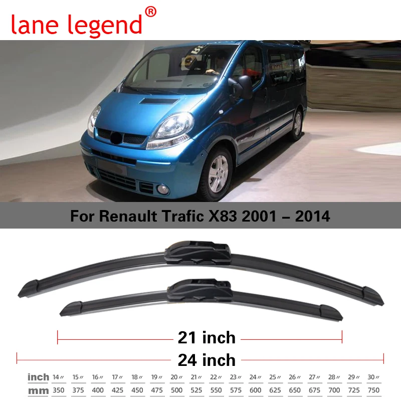 Auto wischer lhd Front wischer blätter für Renault Trafic x83 2001-2014  Windschutz scheibe Windschutz scheibe Frontscheibe 24 21 - AliExpress