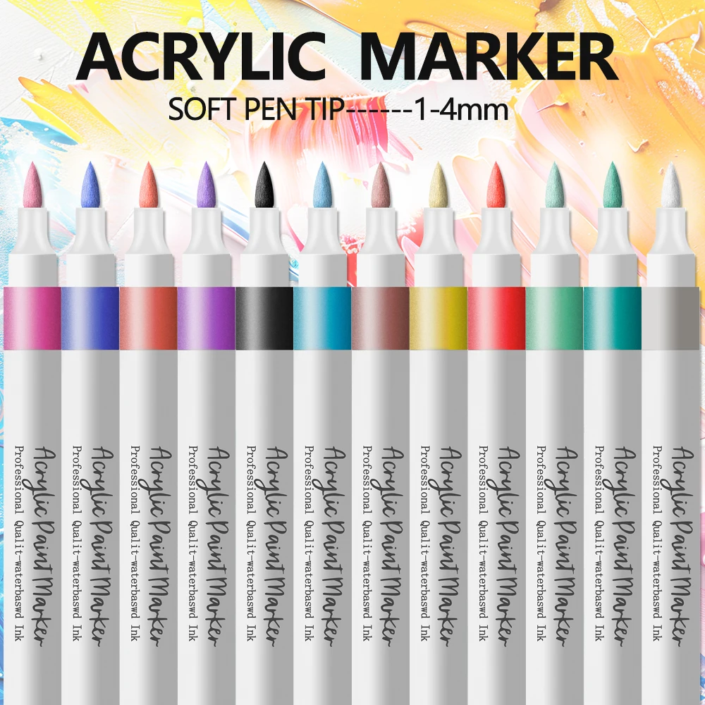Soft-Tip Acrylic Marker Pen Set 1
